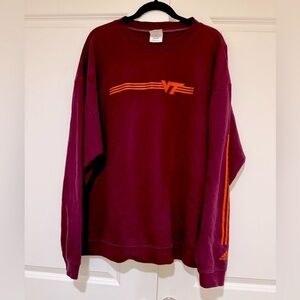 Virginia Tech Hokies Fleece Sweatshirt sz XL Like New Maroon